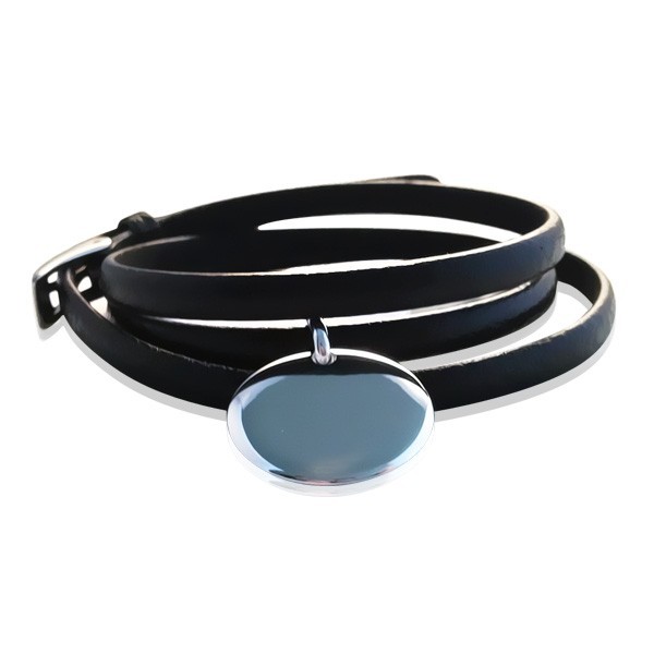 Bracelet Cuir Médaille Charm's Bracelet Cuir Médaille Charm's