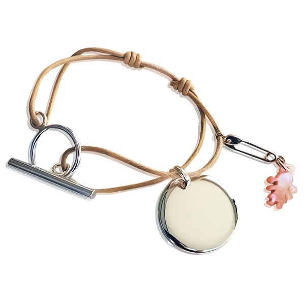 BRACELET MÉDAILLE SILHOUETTE ÉPINGLE A NOURRICE BRACELET MÉDAILLE SILHOUETTE ÉPINGLE A NOURRICE