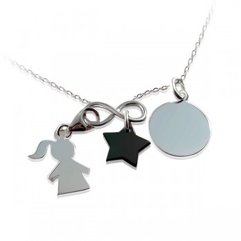 Trio de pendentif sur chaîne infini