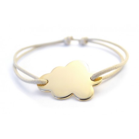 Bracelet nuage à graver personnalisable sur cordon