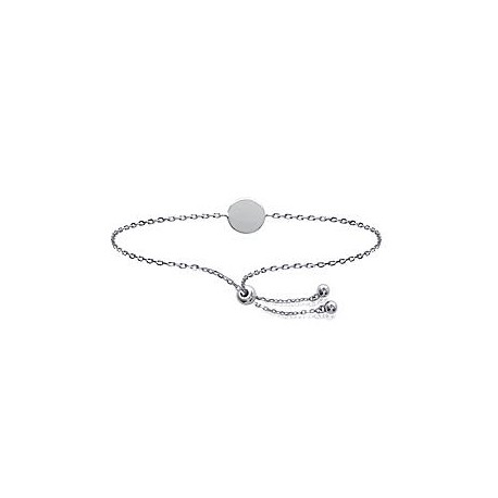 bracelet personnalisé femme argent rhodié