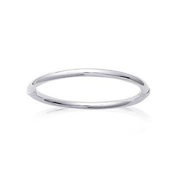 Jonc rond argent925 rhodié