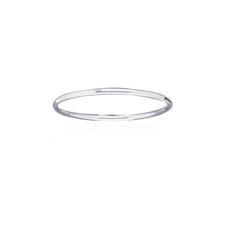 Jonc rond medium argent925 rhodié