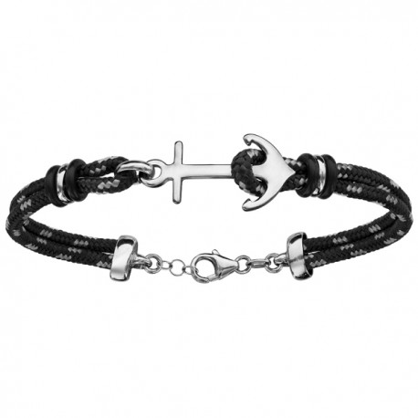 Bracelet ancre homme noire