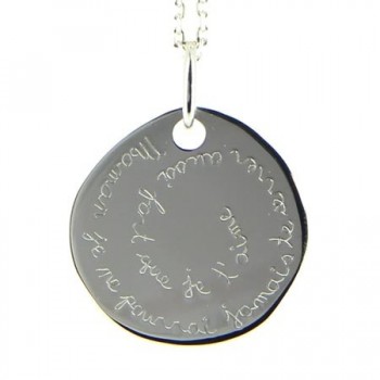 Collier médaille "je t'aime"