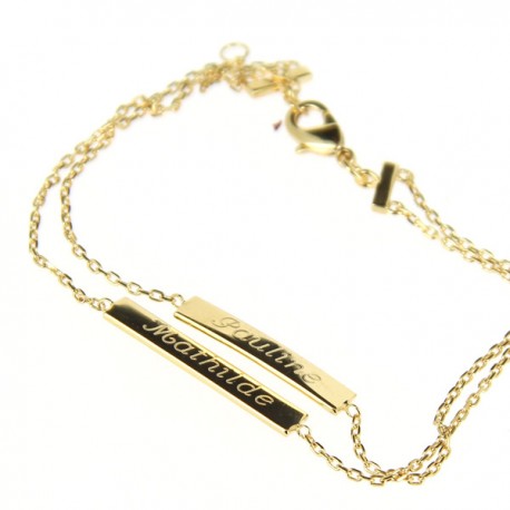 bracelet double prénoms bracelet double prénoms