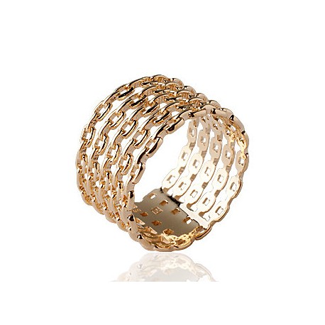 Bague plaqué or chainette Bague plaqué or chainette
