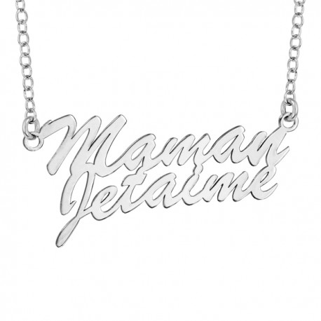 Collier Maman je t'aime découpé 