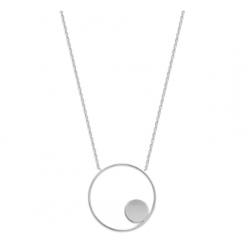 Collier personnalisé grand anneau argent