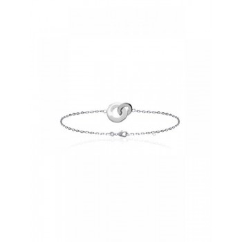 bracelet anneaux enlacés argent