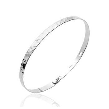 Bracelet jonc martelé argent