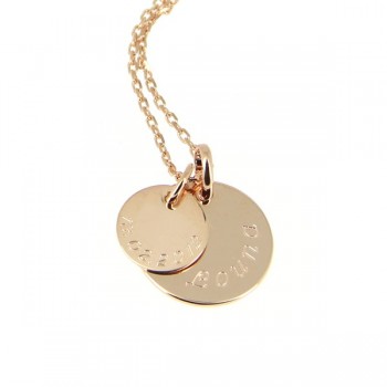 Collier médaille Grande Soeur personnalisable doré – Roselayette