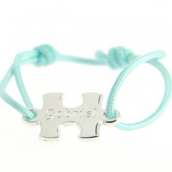 bracelet cordon enfant personnalisé puzzle