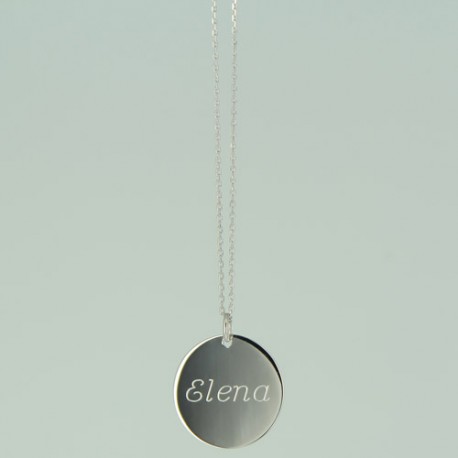 Collier médaille ronde Elégant Collier médaille ronde Elégant