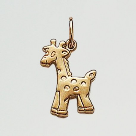 Médaille baptême girafe en plaqué or