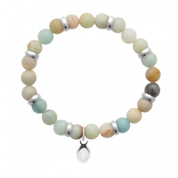 Bracelet pierre perle amazonite homme