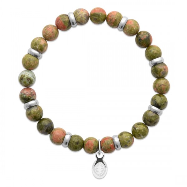 Bracelet perle unakite