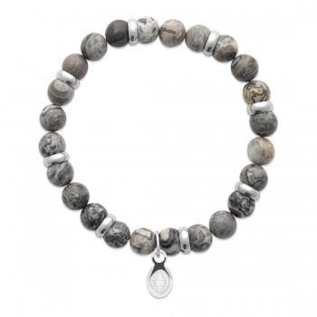 Bracelet jaspe gris