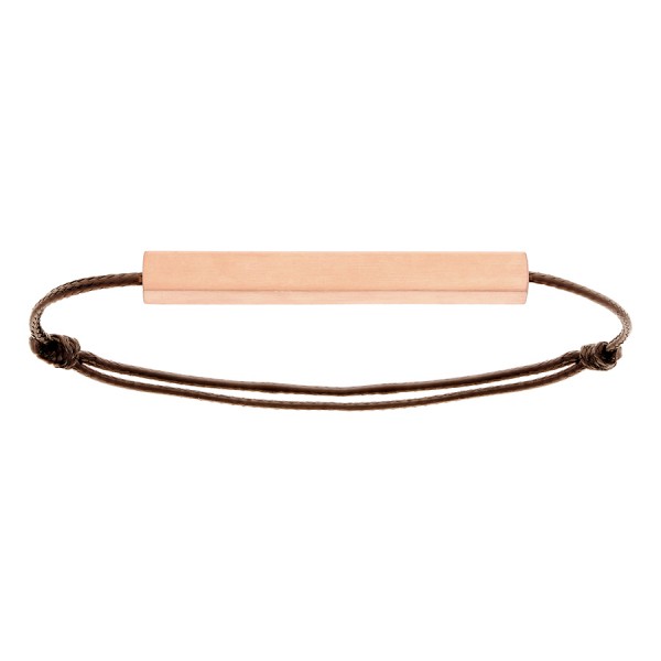 Bracelet Tube Acier rose Homme gravure écriture noire Bracelet Tube Acier rose Homme gravure écriture noire
