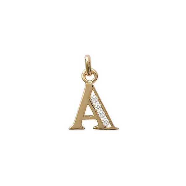 Pendentif Lettre A plaqué or et oz Pendentif Lettre A plaqué or et oz