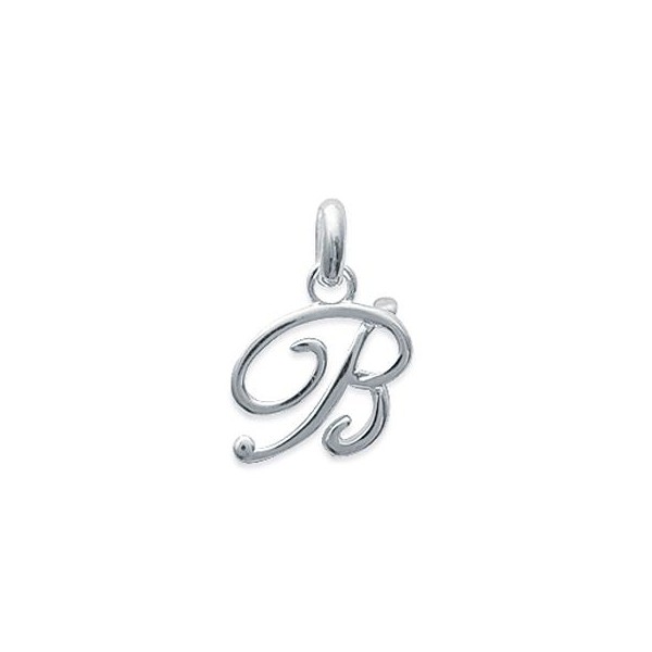 Pendentif Lettre B script argent Pendentif Lettre B script argent
