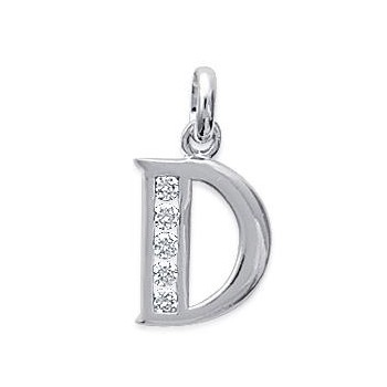 Pendentif Lettre D argent et oz