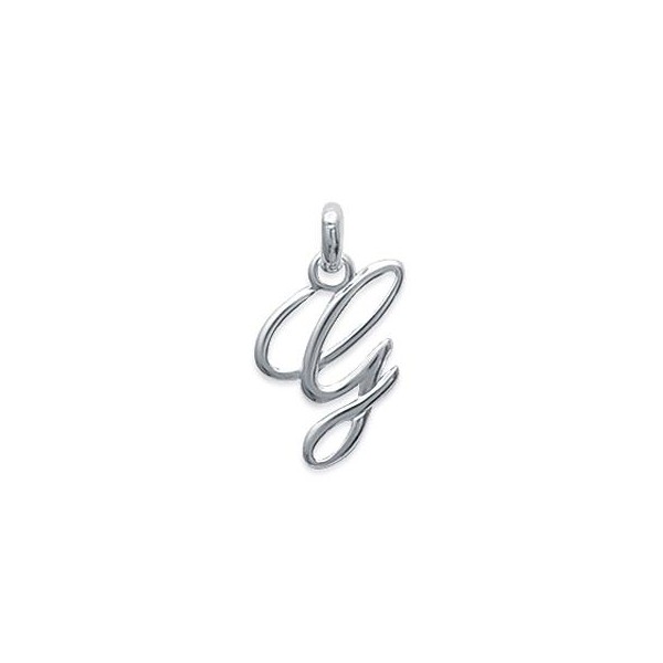 Pendentif Lettre G script argent