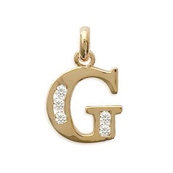 Pendentif Lettre G plaqué or et oz