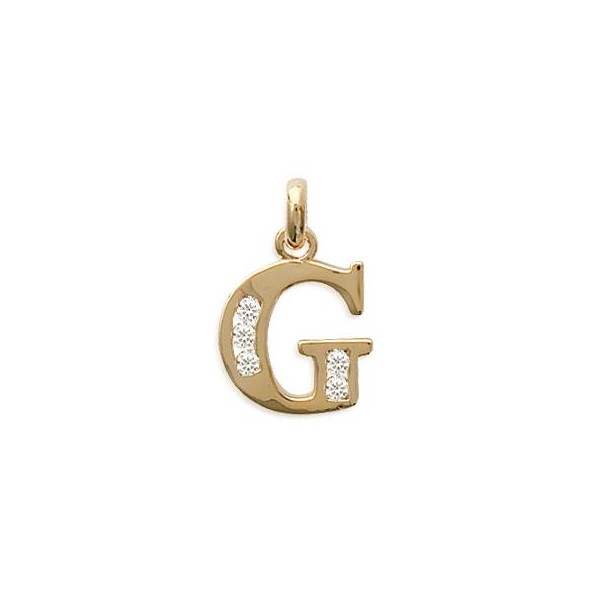 Pendentif Lettre G plaqué or et oz