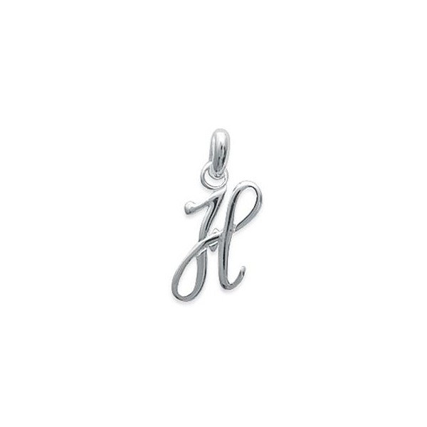 Pendentif Lettre H script argent