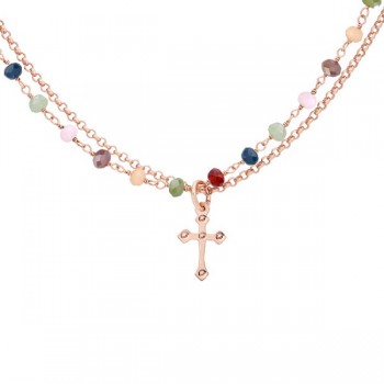 Collier tendance Croix Argent