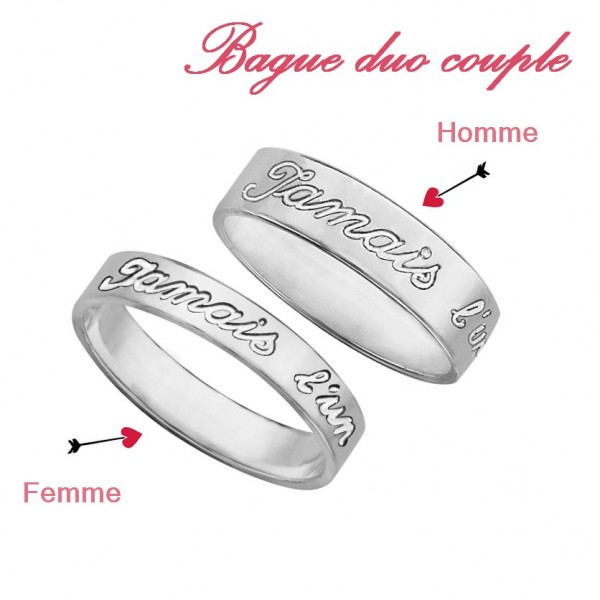 Bague duo couple