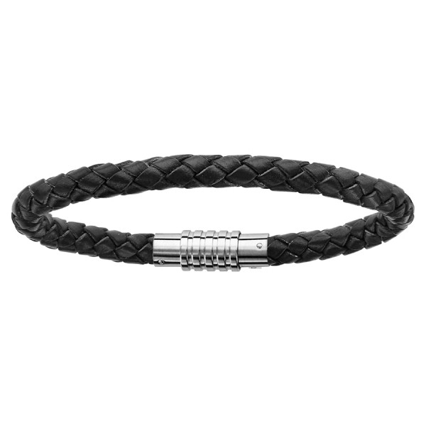 Bracelet pour charms homme cuir noir Bracelet pour charms homme cuir noir