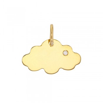 Pendentif nuage or et diamant