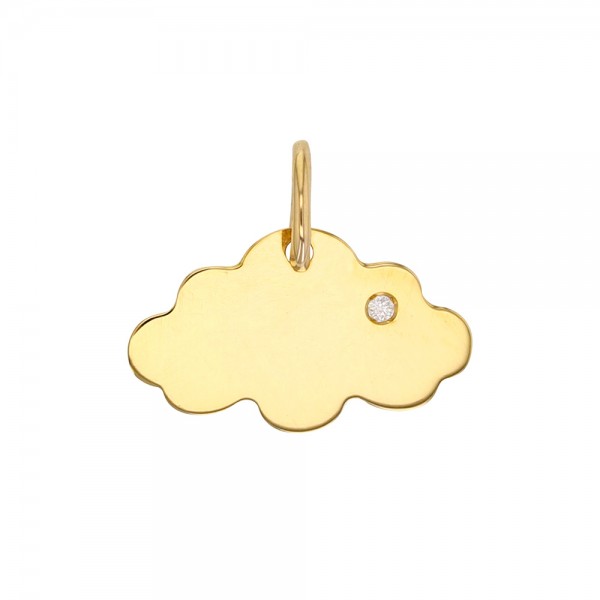 Pendentif nuage or et diamant