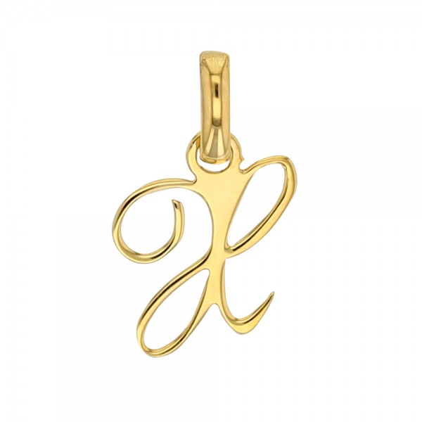 Pendentif Lettre X Or 18 carats