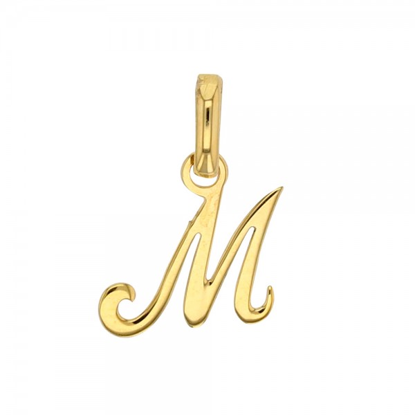 Pendentif Lettre M Or 18 carats