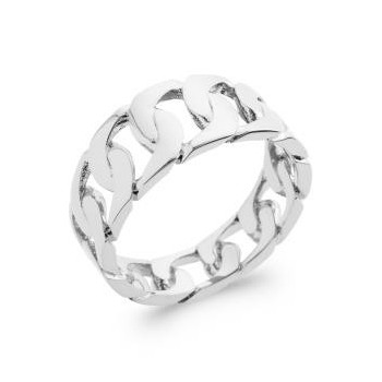 Bague Chaine Maille Gourmette Argent 925