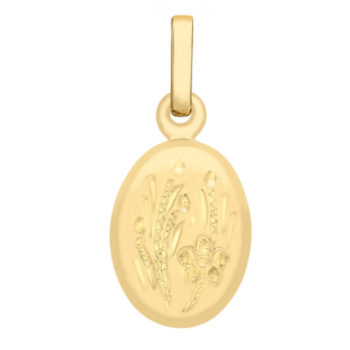 Pendentif cassolette or personnalisé sans charnière