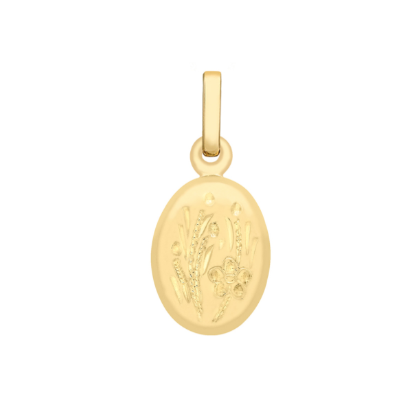 Pendentif cassolette or personnalisé sans charnière