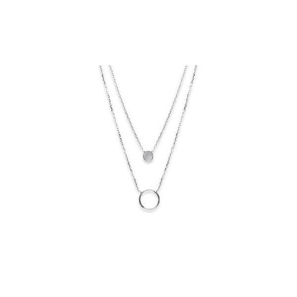 Collier double pastille Argent925