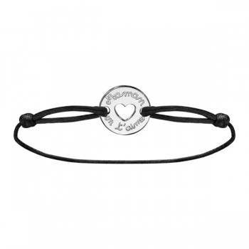 Bracelet maman je t'aime Cordon noir