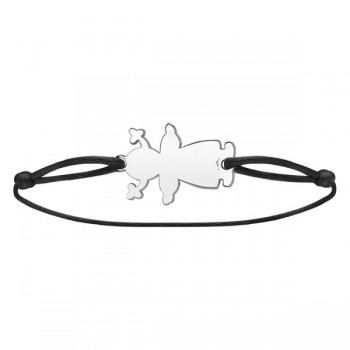 Bracelet silhouette fille cordon