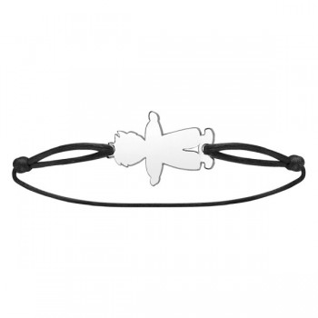 Bracelet silhouette garçon cordon