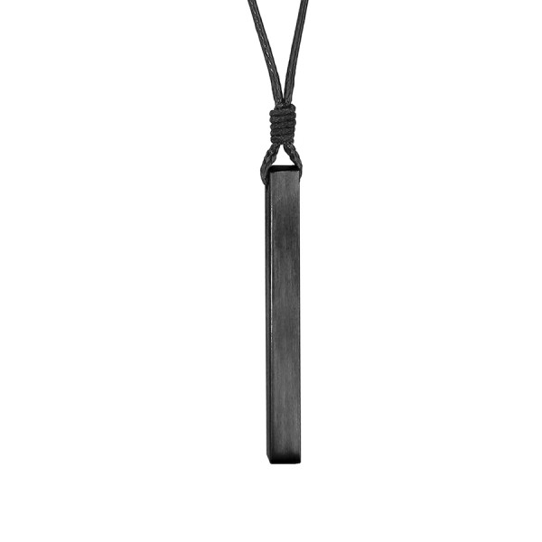 Collier Homme Pendentif Tube à Graver - Gravure 24 h !