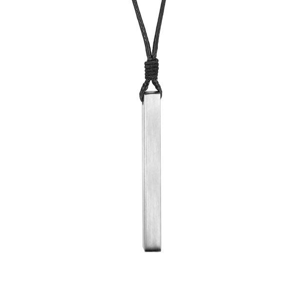 Collier homme personnalisé cordon pendentif Tube à graver