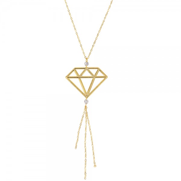 Collier diamant en Or 9 carats