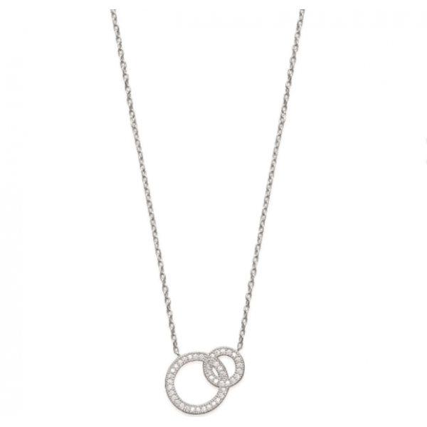 Collier Double Anneau Enlacés OZ