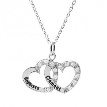 Collier personnalisé coeurs entrelacés Argent 925