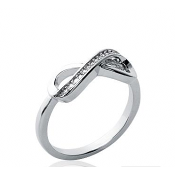 Bague Infini Argent Rhodié OZ